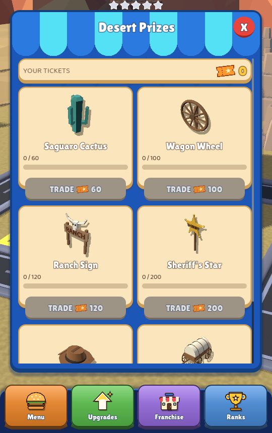 A prize counter